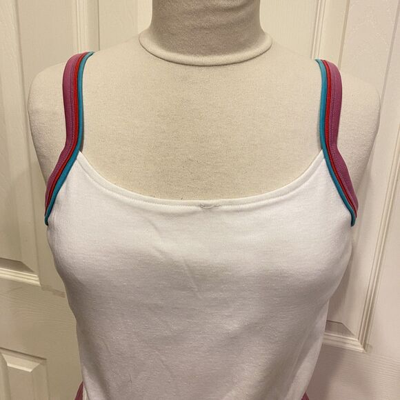 Vintage 1980s RR Tennis Mini Dress Golf Fit n Flare Women’s Athletic Stretch M/L - Picture 6 of 8